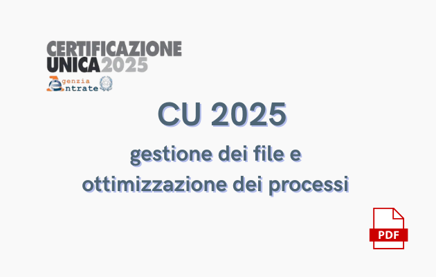 Certificazione Unica 2025 – gestione dei file PDF e ottimizzazione dei processi amministrativi con l'assistente virtuale Sara Virtual Assistant