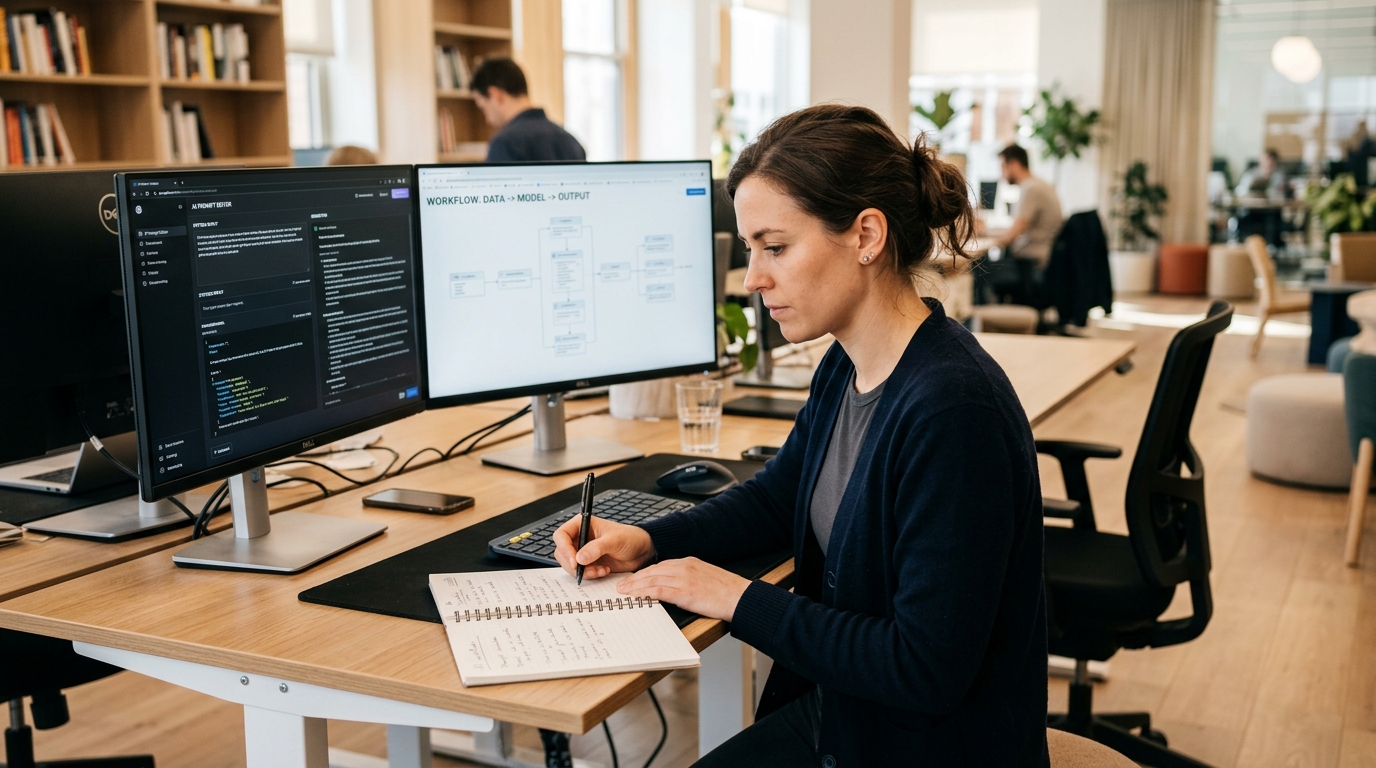 Assistente virtuale specializzata in prompt engineering che pianifica workflow AI per clienti PMI